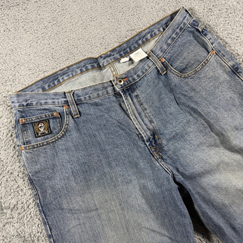 Cinch Up Jeans Mens 40x32 Blue Denim Relaxed Western Cow Print Pockets MB9063